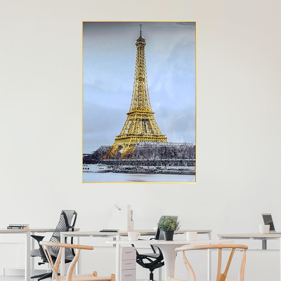 80x120 아크릴 에펠 탑 거실 로비 특 대형 큐빅 액자