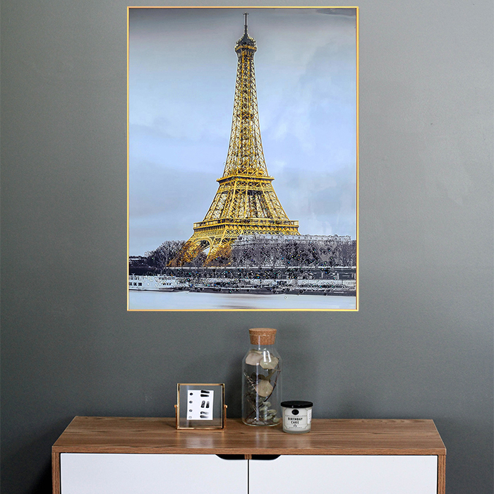 60x80 아크릴 에펠 탑 거실 현관 모던 디자인 큐빅 액자